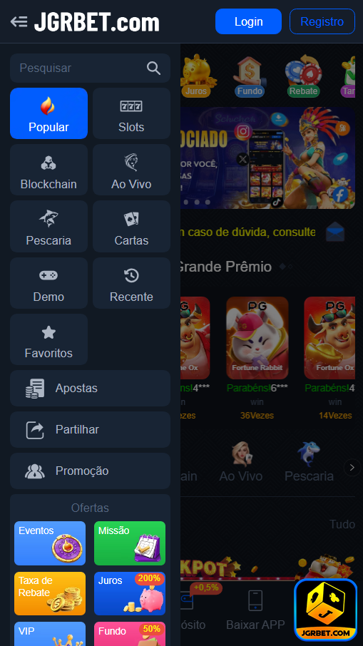 jgrbet.com Game Categories